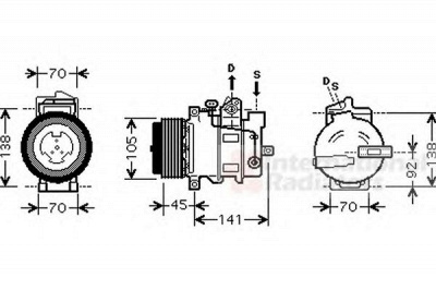 VAN WEZEL 3000k429 -  Компрессор, кондиционер